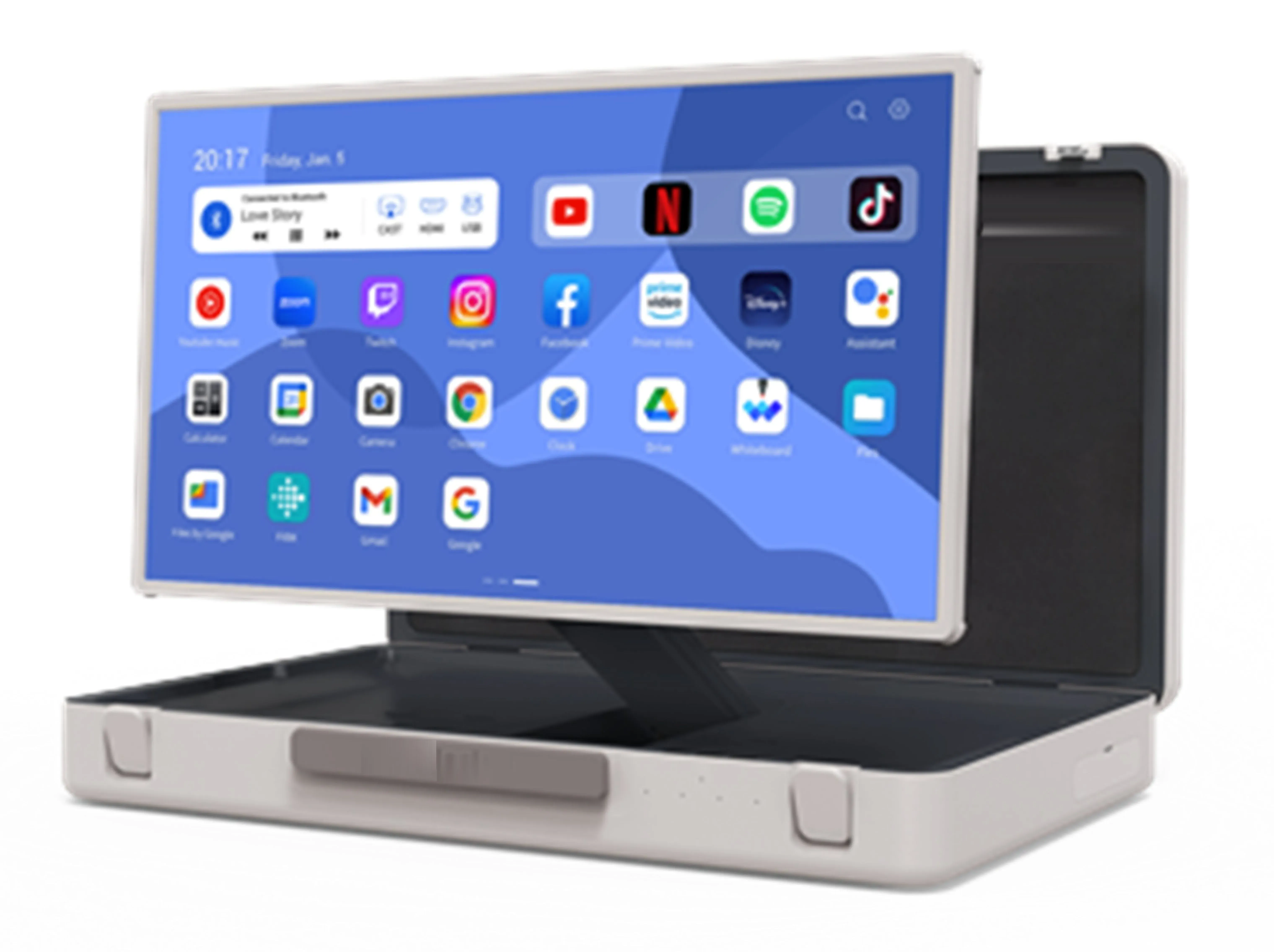 ALLNET Presentation Suitcase High Performance Display 27 Zoll, Android 12, RK3588, HDMI In, Koffer – Bild 2