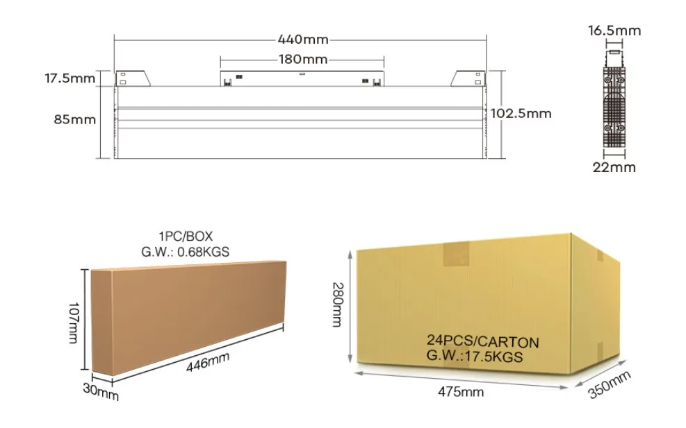 MiBoxer MG5-12F-RF LED 48V Track Grille Light Foldable 12W RGB+CCT 2,4G – Bild 6