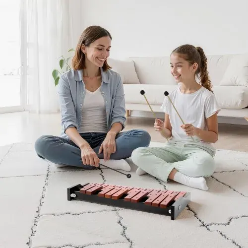VEVOR Glockenspiel, 25 Noten, professionelles Xylophon-Schlaginstrument aus Holz, mit 4 Schlägeln, 1200D Oxford-Tragetasche, Ideal zum Musiklernen, Üben und Aufführen von Popsong – Bild 7