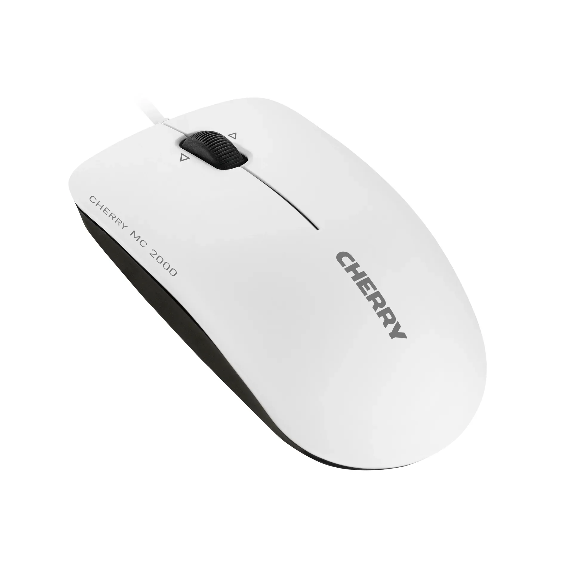 CHERRY MC 2000 Kabelgebundene Maus mit schwenkbarem Rad, Weiß Grau, USB – Bild 2