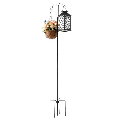 VEVOR Schäferhaken 8er-Pack, Hirtenhaken 156 cm, Garten Doppelhaken Laternenstab, 1,9 cm dicke Gartenhaken zum Aufhängen von Kolibri-Futterspendern, Pflanzenkörben, Solarlaternen, Windspielen – Bild 8
