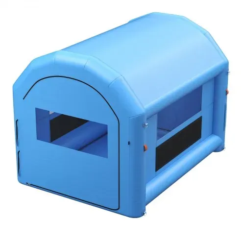 VEVOR Aufblasbare Lackierkabine 4x3x2,75 m Spritzkabine Farbkabine Blau, mit 750-W-Gebläse Aktivkohlefiltration PVC-Fenster Bogendach für Fahrräder Motorräder & Möbel Tragbar – Bild 9