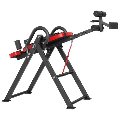 VEVOR Inversionstisch, Inversionsbank, 136 kg belastbar, Multifunktionsgerät Rückentrainer, klappbares Krafttrainingsgerät mit Kopfstütze, Knöchelverriegelung, verstellbarem Schutzgurt, Rot + Schwarz – Bild 10