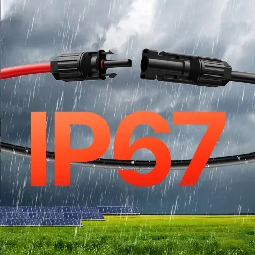 VEVOR Solarpanel 15,24 m, Verlängerungskabel 2er-Set, 6mm²/10AWG Kabel mit wasserdichten Buchsen- & Steckeranschlüssen, PV-Kabel für Solarpanele zu Hause, auf Schiffen & in Wohnmobilen, Schwarz & Rot – Bild 7