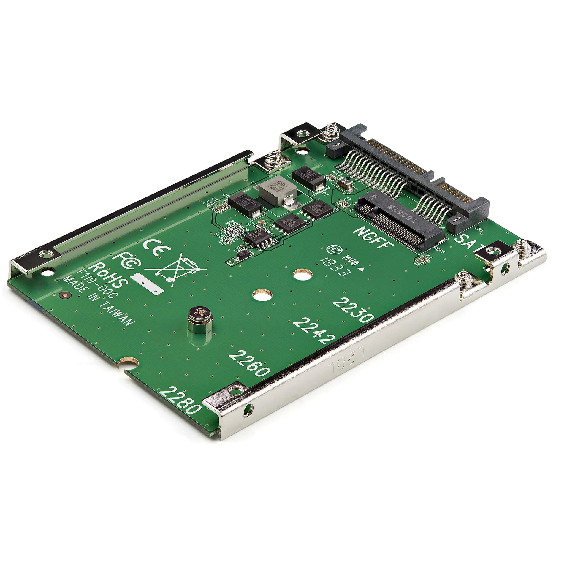 StarTech.com M.2 SATA SSD auf 2.5 Zoll SATA Adapter - M.2 NGFF auf SATA Konverter - 7mm - Open-Frame Gehäuse - M2 Festplattenadapter - Nicht kompatibel mit NVMe – Bild 3
