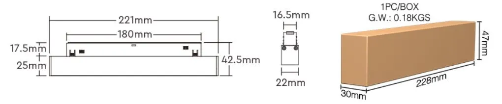 MiBoxer MG5-06N-RF LED 48V Track Grille Light 6W RGB+CCT (2.4G) – Bild 3
