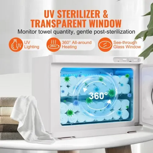 VEVOR 23 L Handtuchwärmer Kompressen Towel Handtuch Wärmer 50–60 Handtücher, Handtuch Hot Cabinet Handtuch Hot Cabinet mit UV-Lampe, Kompressenwärmer Heißhandtuchwärmer 360°-Heizfunktion – Bild 3