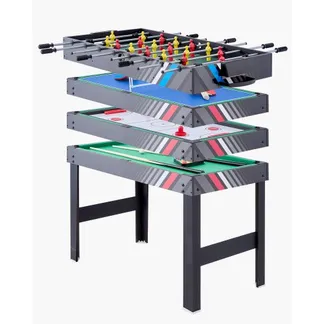 VEVOR 4 in 1 Kombi-Spieltisch-Set Airhockey-Tisch (122 cm), Multi-Kombinationstisch mit Airhockey & Pool-Billard & Tischfußball & Pingpong & Pushern & Pucks, Arcade-Tisch für Familienspielzimmer VEVOR 4 in 1 Kombi-Spieltisch-Set Airhockey-Tisch (122 cm), Multi-Kombinationstisch mit Airhockey & Pool-Billard & Tischfußball & Pingpong & Pushern & Pucks, Arcade-Tisch für Familienspielzimmer