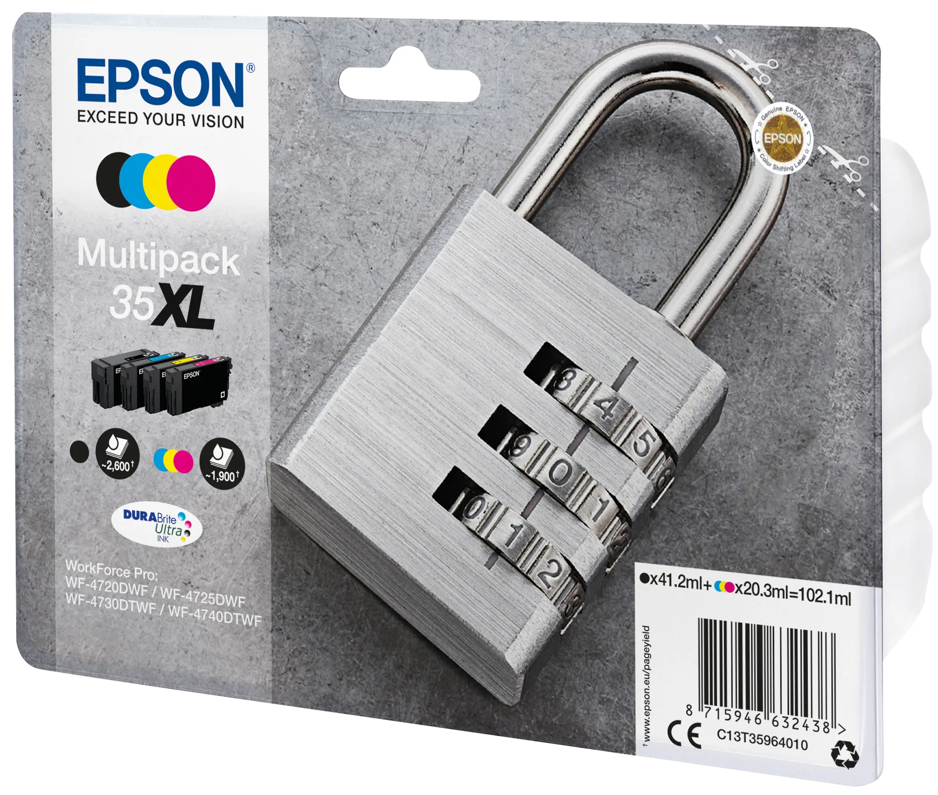 Epson Padlock Multipack 4-colours 35XL DURABrite Ultra Ink – Bild 2