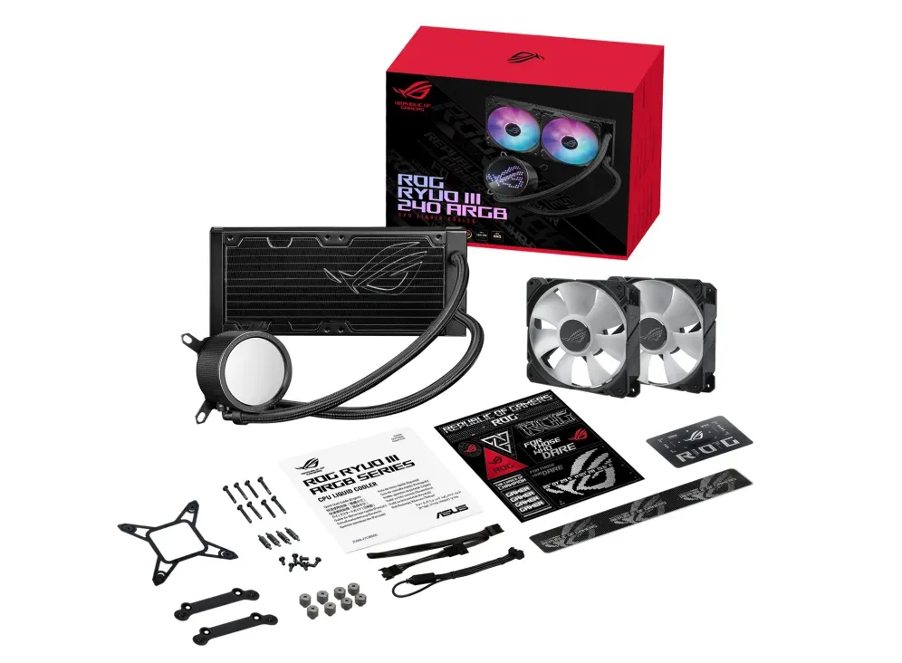 ASUS ROG Ryuo III 240 ARGB Prozessor Flüssigkeitskühlung 12 cm Schwarz – Bild 7