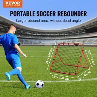 VEVOR Fußball Rebound Netz Tragbares Prellwand Fußball 48 x 48 mm, Rebounder Fußball Eisenrohr & PE-Netz Kinder & Jugendliche Fußballtor Rebounder Kicker für Fußball Training VEVOR Fußball Rebound Netz Tragbares Prellwand Fußball 48 x 48 mm, Rebounder Fußball Eisenrohr & PE-Netz Kinder & Jugendliche Fußballtor Rebounder Kicker für Fußball Training