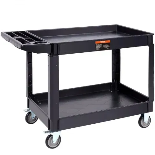 VEVOR Servierwagen 249kg Tragfähigkeit Abräumwagen 116x65x85cm Servicewagen aus PP Werkstattwagen mit arretierbaren Rädern Werkzeugwagen Werkstatt-Rollwagen für Lager Garagen Büros Gärtner Hotels – Bild 8