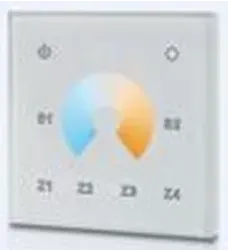 Synergy 21 LED Serie EOS 05 Wanddimmer dual white (CCT) touch 4 Zonen Synergy 21 LED Serie EOS 05 Wanddimmer dual white (CCT) touch 4 Zonen