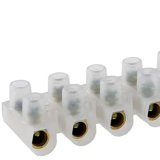 Lüsterklemmen für 10-16mm², 12 Klemmen Messingeinsatz, transparent Lüsterklemmen für 10-16mm², 12 Klemmen Messingeinsatz, transparent