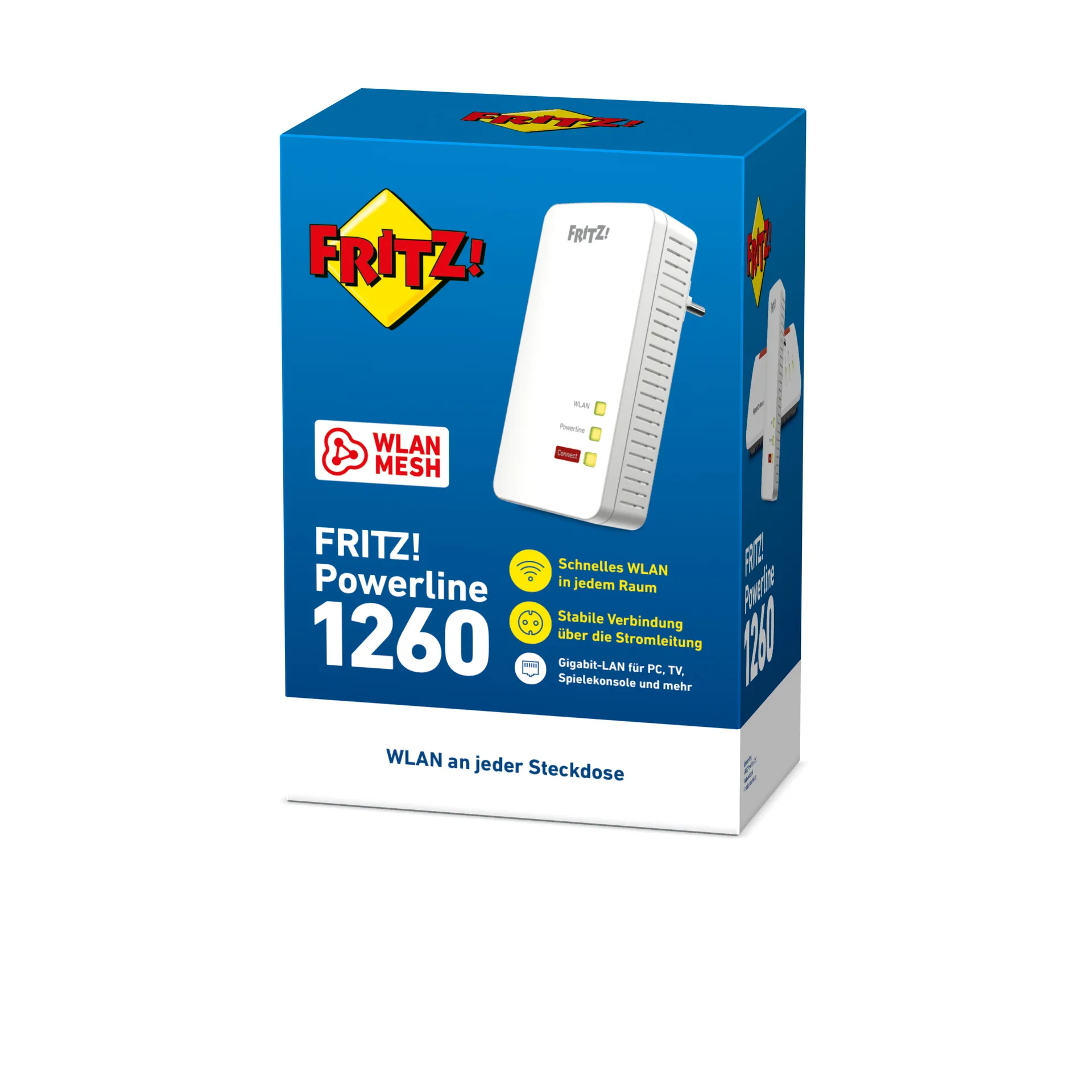 Powerline FRITZ! 1260 1200 Mbit/s Ethernet/LAN WLAN Weiß 1 Stück(e) – Bild 5