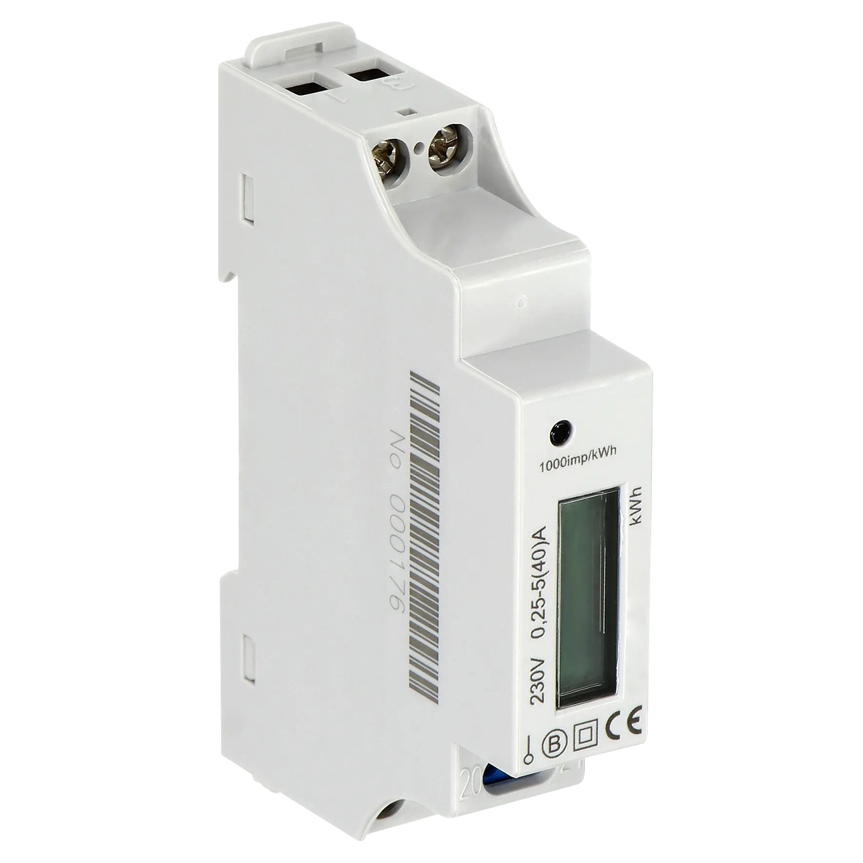 1-phasiger Stromzähler, 40A, MID, Impulsausgang, 1 Modul, DIN TH-35mm – Bild 2