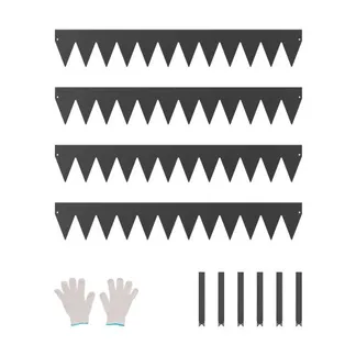 VEVOR Rasenkante, 4er-Set, 1016×152,4×1,5 mm, rostbeständige Beeteinfassung aus Metall, Beetumrandung, Raseneinfassung, einfach zu installieren, Trennwand für Blumenbeete, Hofwege, schwarz VEVOR Rasenkante, 4er-Set, 1016×152,4×1,5 mm, rostbeständige Beeteinfassung aus Metall, Beetumrandung, Raseneinfassung, einfach zu installieren, Trennwand für Blumenbeete, Hofwege, schwarz