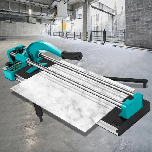 VEVOR Manuelle Fliesenschneidmaschine 35-600 mm, Fliesen Schneider Doppelspurig Schnittdicke 6-15 mm, Aluminium, Einstellbarer Winkel 0-60 Grad, Laser-Positionierung, Beweglicher Maschinentisch 7 kg – Bild 7