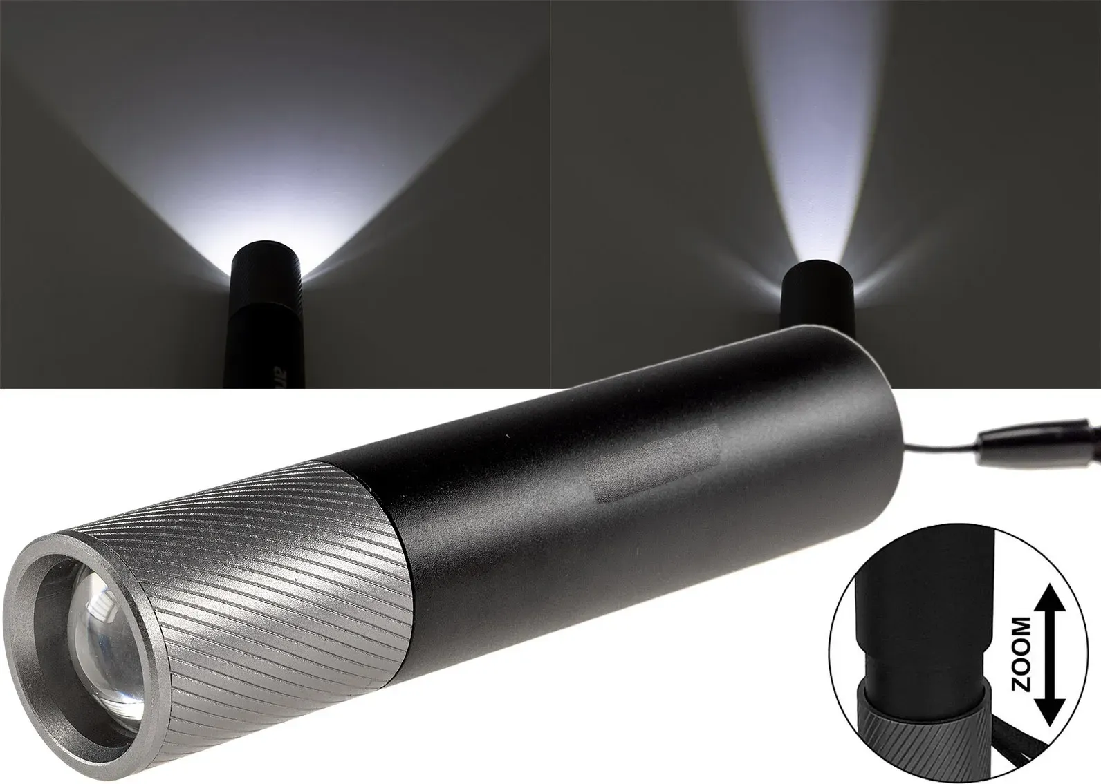 LED-Taschenlampe CAMELION mit Akku 3W 300lm, Zoom LED-Taschenlampe CAMELION mit Akku 3W 300lm, Zoom