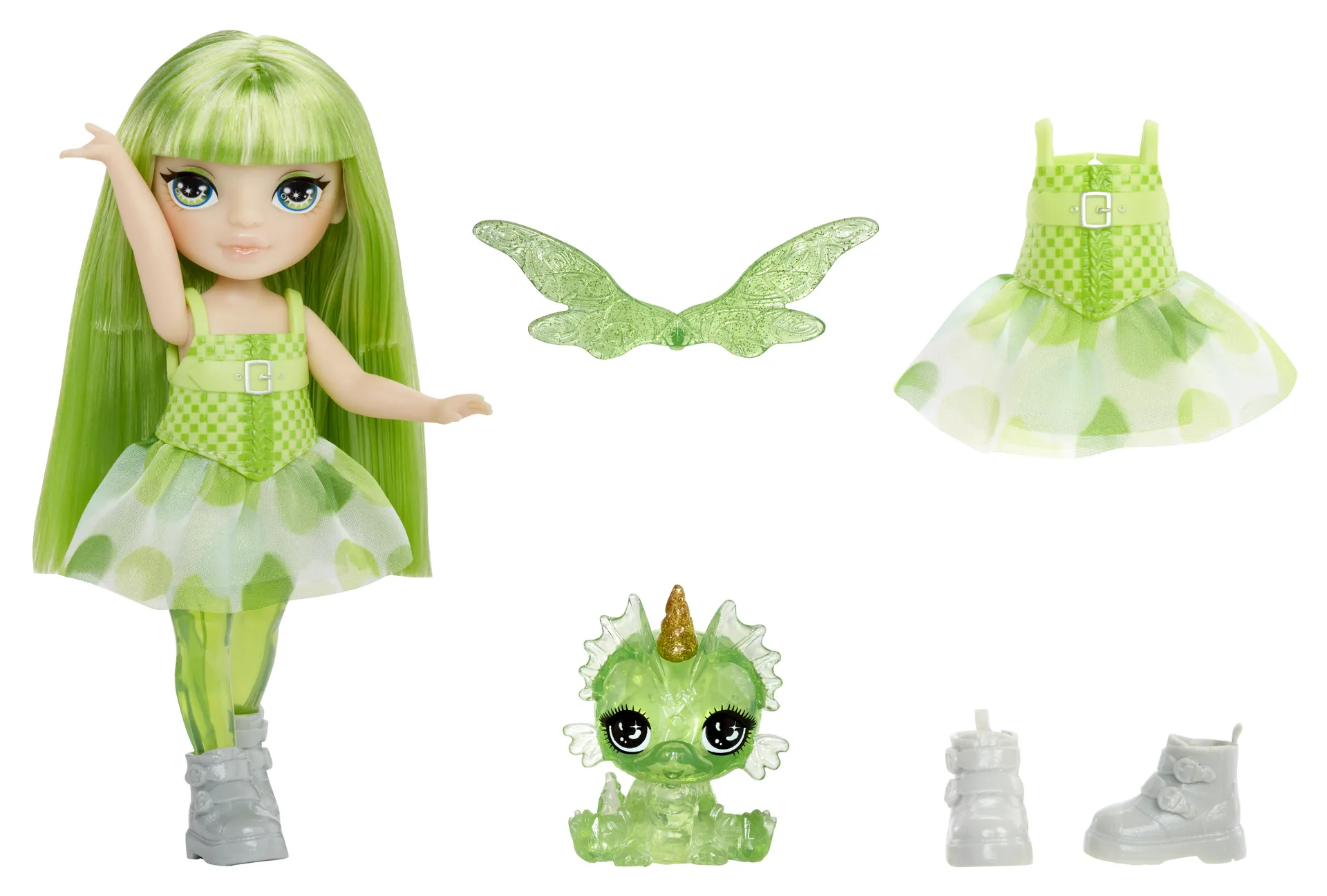 Rainbow High Littles Rainbow Fantasy Fairies Doll- Emerald (Green) – Bild 3