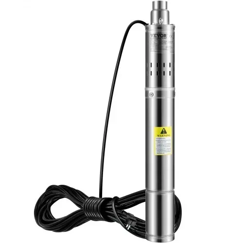 VEVOR 76mm Tiefbrunnenpumpe 550 W Brunnenpumpe max. Durchfluss 35 L/min Tauchpumpe max. Förderhöhe 108 m Tauchwasserpumpe sandbeständig <5% max. Drehzahl – Bild 9