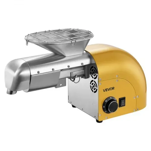 VEVOR Elektrische Ölpresse 5 kg/h, Ölmühle 1250 W, Automatische Ölpressmaschine mit Heiß- und Kaltpressung & Reinigungsbürste, Ölmaschine für Erdnüsse, Sesam, Sojabohnen und Mandeln, Edelstahl – Bild 9