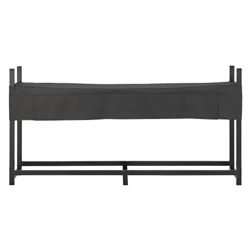 VEVOR Kaminholzregal 1/2 Cord Brennholzregal Feuerholzregal 2440x355x1230mm, für Kamin Terrasse Balkon, Rahmen aus Kohlenstoffstahl Pulverbeschichtet, Tragfähigkeit 1100 kg, Kapazität 904,04 L Schwarz – Bild 10