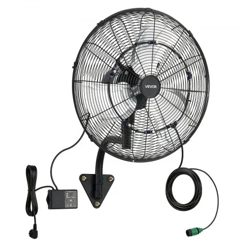 VEVOR 95W Industrieller Wandventilator 56 cm, 7 m/s Oszillierender Wandlüfter mit Fernbedienung Nebel & 18h Timer, Gewerblicher Industrieventilator IP44 Wasserfest für Werkstatt Garage Lager, Schwarz VEVOR 95W Industrieller Wandventilator 56 cm, 7 m/s Oszillierender Wandlüfter mit Fernbedienung Nebel & 18h Timer, Gewerblicher Industrieventilator IP44 Wasserfest für Werkstatt Garage Lager, Schwarz