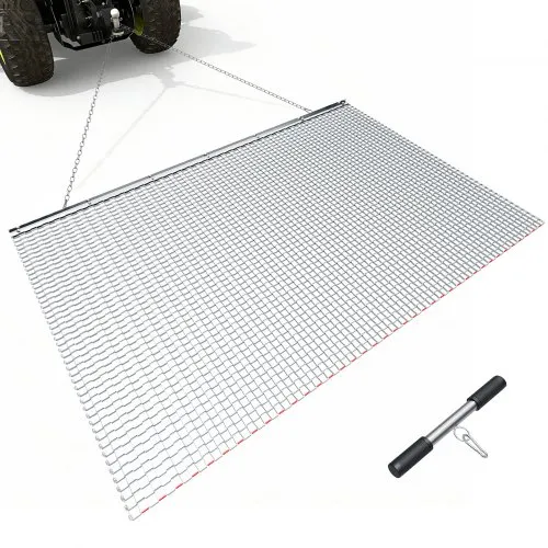 VEVOR Schleppegge, 201×122 cm, Wiesenegge, Wiesenschleppe, Feldegge aus Verzinktem Stahl mit Anhängekette, Anbaugerät für ATVs, UTVs & Traktoren zum Einebnen von Schotterwegen, Fahrspuren & Feldern VEVOR Schleppegge, 201×122 cm, Wiesenegge, Wiesenschleppe, Feldegge aus Verzinktem Stahl mit Anhängekette, Anbaugerät für ATVs, UTVs & Traktoren zum Einebnen von Schotterwegen, Fahrspuren & Feldern