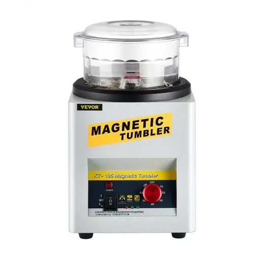 VEVOR Mini KT-185 magnetische Tumbler 180 mm, Schmuck Poliermaschine und Finisher Maschine mit guter Zeitfunktion, schneller Verarbeitungsgeschwindigkeit für Leichtmetall, Nichteisenmetalle, 2000 RPM – Bild 8