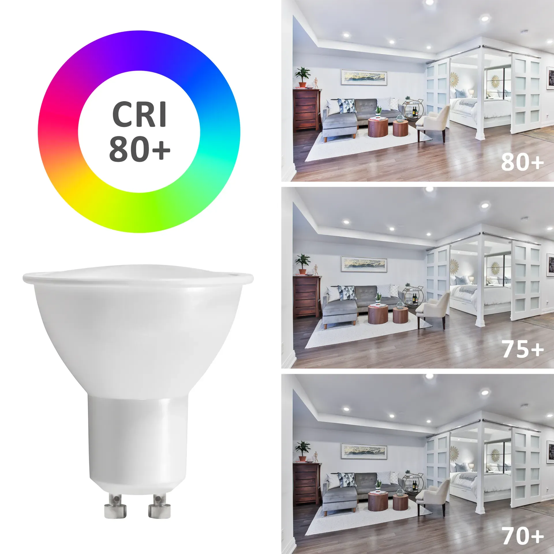 LED-Strahler McShine ''MS-60-10'' GU10, 6W, 510lm, 6500K, tageslichtweiß,10er-Pack – Bild 5