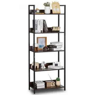 VEVOR Bücherregal aus Metall, 5-stöckiges rechteckiges Industrie-Bücherregal, kleines rustikales Aufbewahrungsregal mit offenen Regalen, freistehendes Ausstellungsregal Lagerregal, Schlafzimmer VEVOR Bücherregal aus Metall, 5-stöckiges rechteckiges Industrie-Bücherregal, kleines rustikales Aufbewahrungsregal mit offenen Regalen, freistehendes Ausstellungsregal Lagerregal, Schlafzimmer
