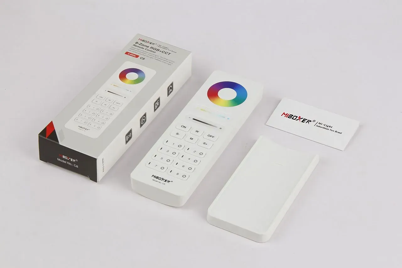 MiBoxer C8-W LED Fernbedienung 2,4GHz 8-Zonen-RGB+CCT (w) – Bild 4