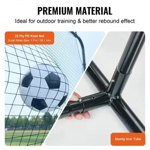 VEVOR Fußball Rebounder Kickback Tor Rückprallwand 366x121cm Einstellbar – Bild 2