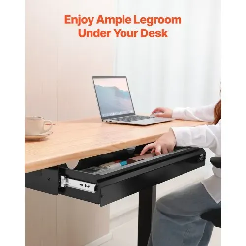VEVOR Untertisch Schublade 740x235x107mm, Unterbau Schreibtisch, versteckter Schreibtisch-Aufbewahrungs-Organizer, Bleistiftschublade unter dem Tisch für Sitz-Steh-Arbeitsplätze im Büro & zu Hause – Bild 3