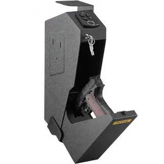 VEVOR Tresor Feuerfest mit Schlüssel 7.3 x 19 x 35.5 cm, Tresor mit Zahlenschloss 3,3 kg, Pistolentresor Feuerfest Wasserdicht mit Fingerabdruck, Möbeltresor Elektronikschloss mit Stahlkonstruktion VEVOR Tresor Feuerfest mit Schlüssel 7.3 x 19 x 35.5 cm, Tresor mit Zahlenschloss 3,3 kg, Pistolentresor Feuerfest Wasserdicht mit Fingerabdruck, Möbeltresor Elektronikschloss mit Stahlkonstruktion
