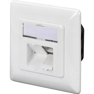 CAT.6A Datenanschlussdose, Unterputz, geschirmt, 2x RJ-45 LSA CAT.6A Datenanschlussdose, Unterputz, geschirmt, 2x RJ-45 LSA