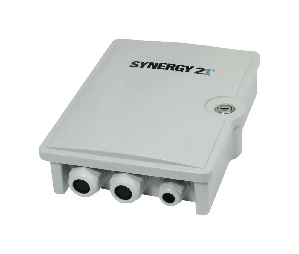 LWL-FTTH Wandgehäuse, IP55, 1xEingang/ 24xAusgang 2mm oder 2xAusgang 4-12mm, Synergy 21 LWL-FTTH Wandgehäuse, IP55, 1xEingang/ 24xAusgang 2mm oder 2xAusgang 4-12mm, Synergy 21