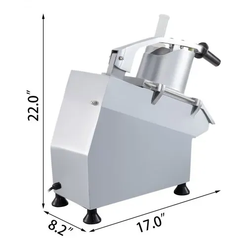 VEVOR Gemüseschneider elektrisch 550W Gemüseschneidemaschine mit 6 Schneidscheiben effizienter Motor Aufschnittmaschine für Gemüse Obst oder Käse kommerziell – Bild 7