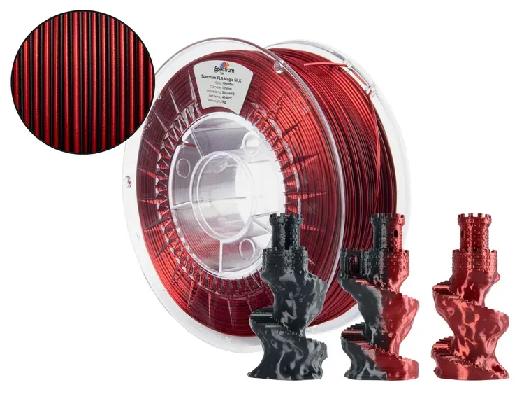 Filament Spectrum · PLA Magic SILK · NIGHTFIRE · 1.75mm · 1kg Filament Spectrum · PLA Magic SILK · NIGHTFIRE · 1.75mm · 1kg