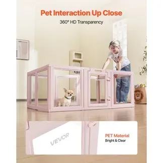 VEVOR Wurfkiste für Welpen, 1540x1000x600 mm, Welpenlaufstall, mit transparenten Fenstern und Schloss, pinken Rahmen, Hundelaufstall, Tierlaufstall, Hunde Wurfbox für mittelgroße Hunde VEVOR Wurfkiste für Welpen, 1540x1000x600 mm, Welpenlaufstall, mit transparenten Fenstern und Schloss, pinken Rahmen, Hundelaufstall, Tierlaufstall, Hunde Wurfbox für mittelgroße Hunde
