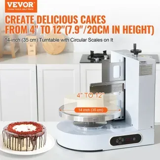 VEVOR einstellbare Tortencremestreichmaschine elektrische Tortendekorationsmaschine zum Verteilen von Kuchencreme, zum Bestreichen und Schmieren von Kuchenglasuren, für 10,16 bis 30,48 cm Kuchen VEVOR einstellbare Tortencremestreichmaschine elektrische Tortendekorationsmaschine zum Verteilen von Kuchencreme, zum Bestreichen und Schmieren von Kuchenglasuren, für 10,16 bis 30,48 cm Kuchen