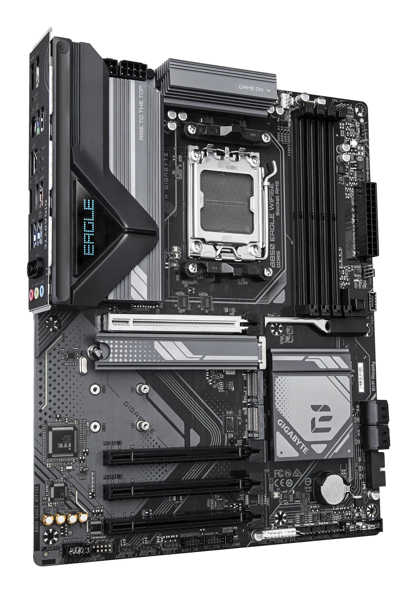 GIGABYTE B850 EAGLE WIFI6E Motherboard - AMD Ryzen 9000 Serie CPUs, 8+2+2 Phasen digitales VRM, bis zu 8200MHz DDR5 (OC), 1xPCIe 5.0 + 2xPCIe 4.0 M.2, GbE LAN, WIFI 6E, USB 3.2 Gen 2 – Bild 3