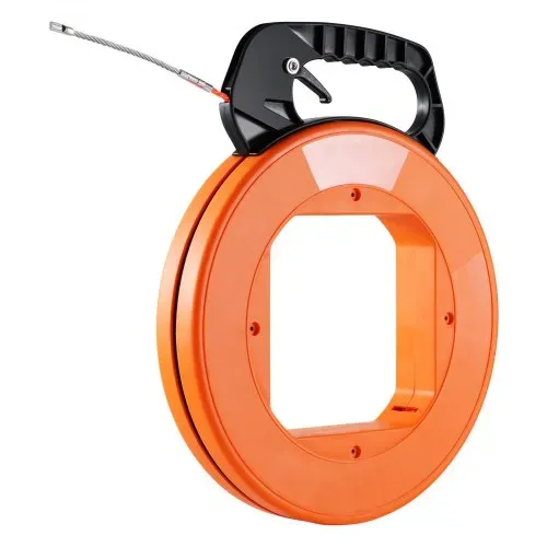 VEVOR Kabeleinziehhilfe, 6,35 mm x 30,5 m, PET-Einziehspirale mit optimiertem Gehäuse & Griff, Einziehfeder, flexibles Drahteinziehwerkzeug für Wände und elektrische Leitungen, nicht leitfähig – Bild 10