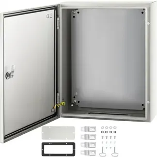 VEVOR NEMA-Stahlgehäuse, 50 x 40 x 15 cm, NEMA 4X-Stahl-Schaltkasten, IP66 wasser- und staubdicht, elektrischer Anschlusskasten für den Außen-/Innenbereich, mit Montageplatte VEVOR NEMA-Stahlgehäuse, 50 x 40 x 15 cm, NEMA 4X-Stahl-Schaltkasten, IP66 wasser- und staubdicht, elektrischer Anschlusskasten für den Außen-/Innenbereich, mit Montageplatte