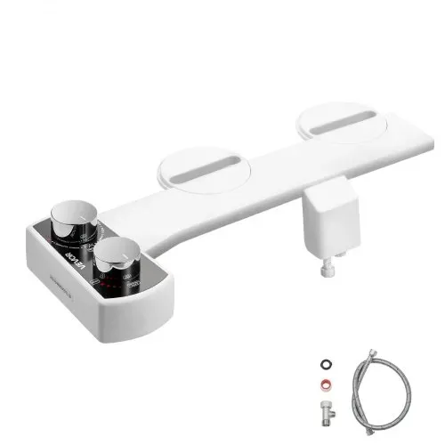 VEVOR Bidetaufsatz ultradünner Toilettensitz-Aufsatz mit 2 einziehbaren Düsen & einstellbarem Wasserdruck, nicht elektrischer Kaltwassersprüher für die Wasserwäsche vorne & hinten WC-Aufsatz – Bild 8