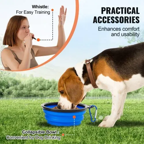 VEVOR Hunde-Agility-Trainingsausrüstung, 5-teiliges Set mit verstellbaren hohen Hürden, 6 Slalomstangen, Tunnel, Sprungring, Pausenbox, Pfeife, faltbarer Schüssel, Hindernisparcours-Set für Welpen mit Aufbewahrungstaschen – Bild 5