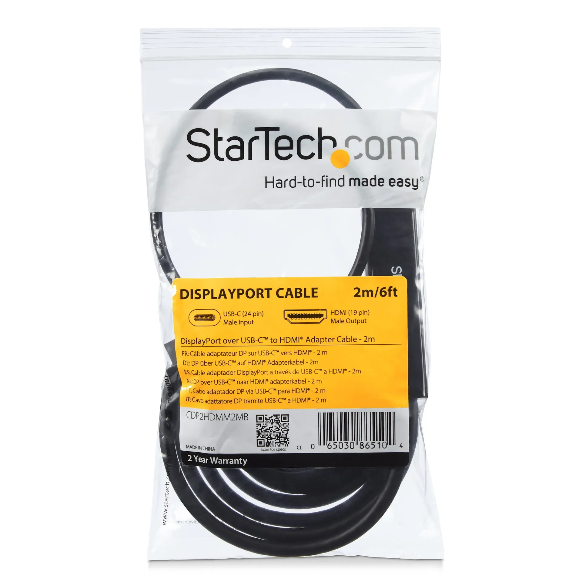StarTech.com USB-C auf HDMI Adapterkabel - 2m - 4K bei 30 Hz – Bild 6