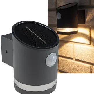 LED Solar Wandleuchte “SWL 119-A” PIR Bewegungsmelder, IP44, anthrazit LED Solar Wandleuchte “SWL 119-A” PIR Bewegungsmelder, IP44, anthrazit