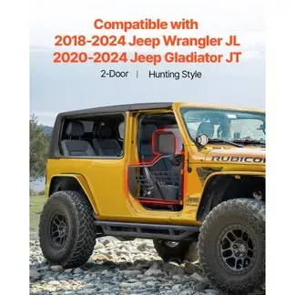 VEVOR Jeep-Rohrtüren (2-türig) im Jagdstil mit robusten Scharnieren und OE-Verriegelung, Jeep-Türen mit Rückspiegeln, passend für 2018–2024 Jeep Wrangler JL und 2020–2024 Jeep Gladiator JT VEVOR Jeep-Rohrtüren (2-türig) im Jagdstil mit robusten Scharnieren und OE-Verriegelung, Jeep-Türen mit Rückspiegeln, passend für 2018–2024 Jeep Wrangler JL und 2020–2024 Jeep Gladiator JT
